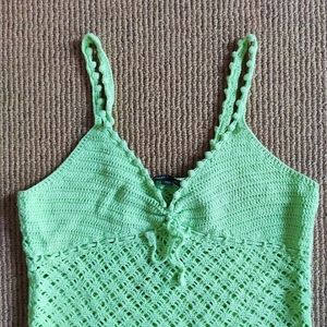 Banana Republic Green Crochet Tank Top